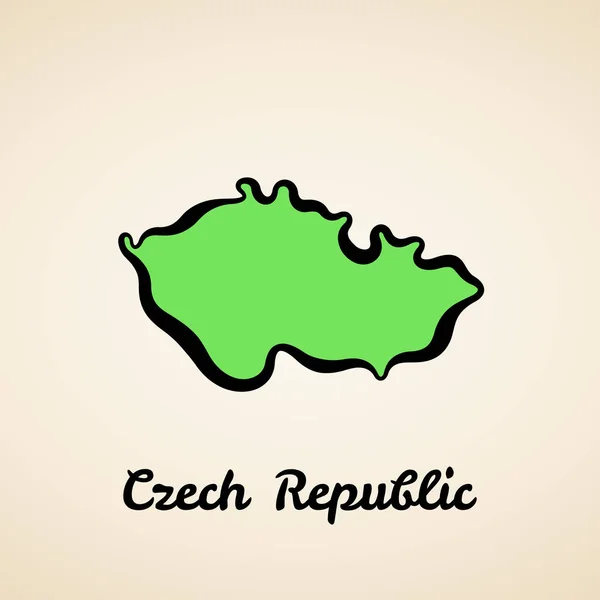Чеська Республіка - структури карта — стоковий вектор