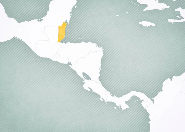 Kaart van Centraal-Amerika-Belize — Stockfoto