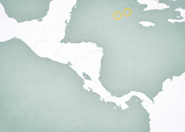 Karte von Mittelamerika - Kaimaninseln — Stockfoto