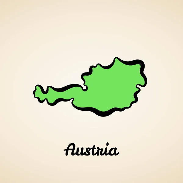 Austria - Mapa przeglądowa — Wektor stockowy