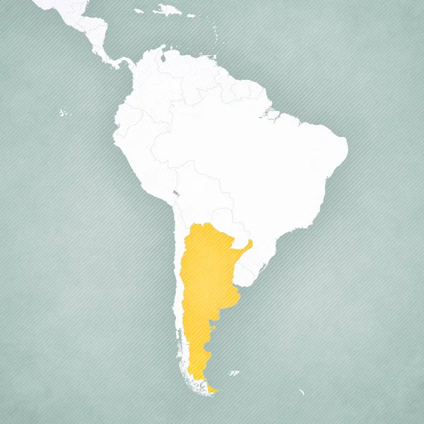 Карта Южной Америки - Аргентина — стоковое фото