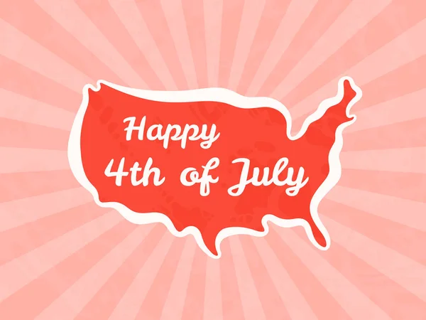 Happy τέταρτο του Ιουλίου και ημέρα της ανεξαρτησίας — Διανυσματικό Αρχείο