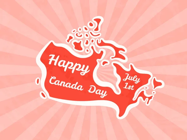 Χαρούμενη μέρα στον Καναδά — Διανυσματικό Αρχείο