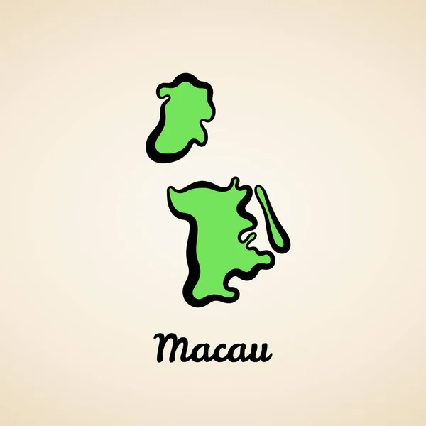 Macau - overzicht kaart — Stockvector