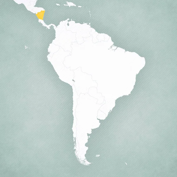 Карта Южной Америки - Никарагуа — стоковое фото