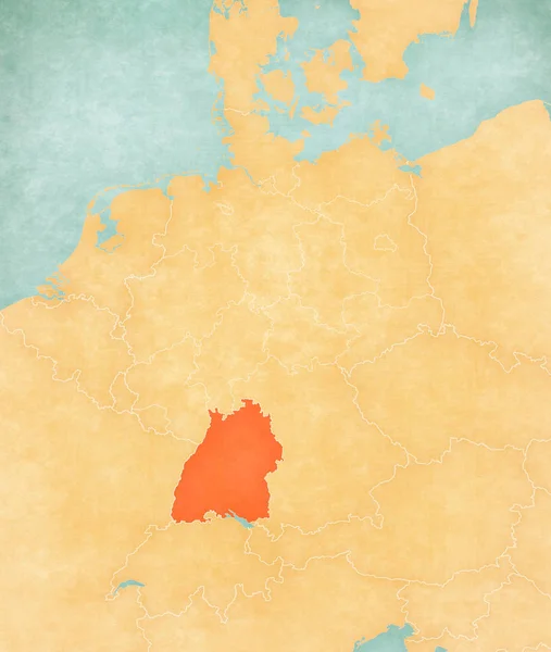 Mapa de Alemania - Baden-Wurttemberg — Foto de Stock