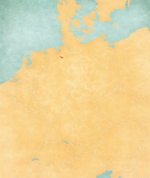 Mapa de Alemania - Bremen — Foto de Stock