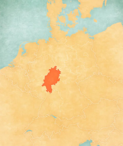 Mapa de Alemania - Hesse — Foto de Stock