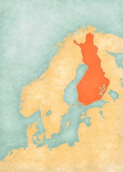 Kaart van Scandinavië - Finland — Stockfoto
