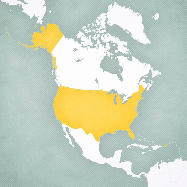 Mapa de América del Norte - Estados Unidos —  Fotos de Stock