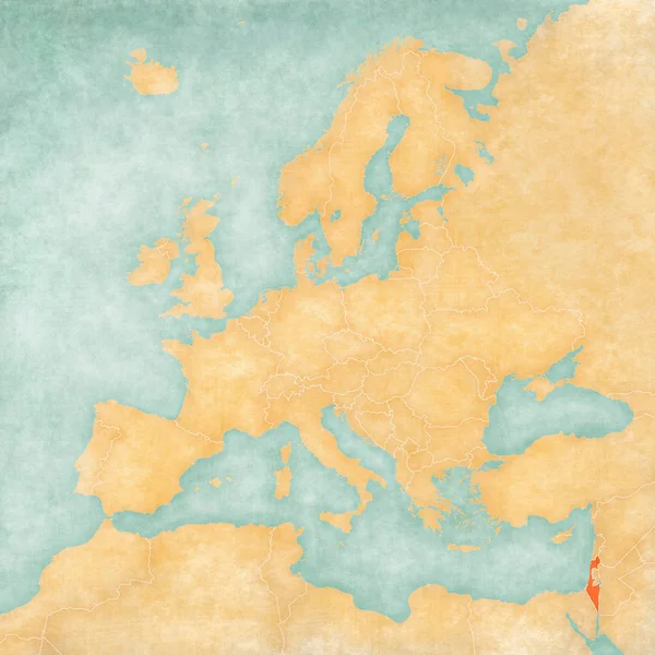 Mappa dell'Europa - Israele — Foto Stock