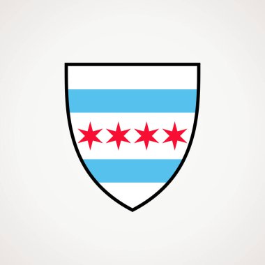 Şikago bayrağı taşıyan armalar.