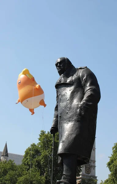 Trump Protest London Juli 2018 Donald Trump Baby Luftskepp Protest — Stockfoto