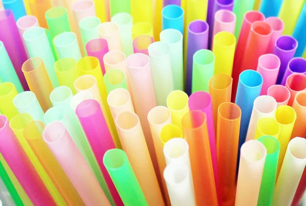 Straw Straws Plastic Drinking Background Colourful Full Screen Stock Photo — Stock Photo, Image