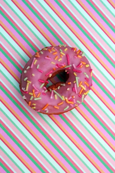 donut donuts sprinkles on doughnuts pink bright sugar strands background 100s and thousands decoration  stock, photo, photograph, image, picture,
