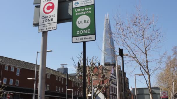 Ulez London April 2019 Ulez Ultra Low Emission Zone New — 图库视频影像