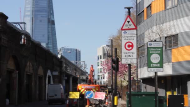 Ulez Londen April 2019 Ulez Ultra Lage Emissie Zone Nieuwe — Stockvideo