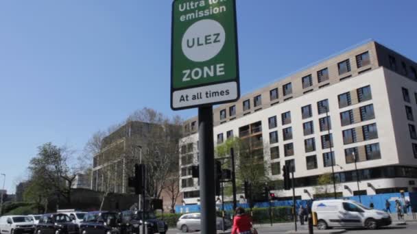 Ulez London Storbritannien April 2019 Ulez Ultra Low Utsläpp Zon — Stockvideo