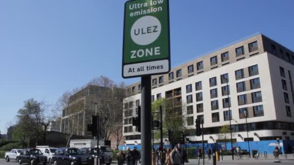 Ulez Londres Reino Unido Abril 2019 Nova Carga Zona Emissão — Vídeo de Stock