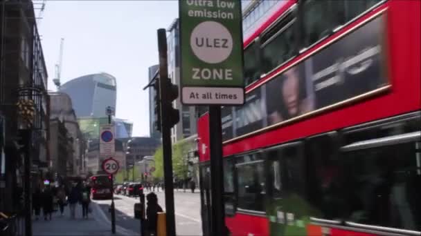 Ulez Londen April 2019 Ulez Ultra Lage Emissie Zone New — Stockvideo