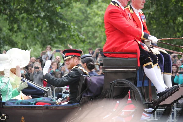 Меган Марк Принц Гарі Фонду Лондон Великобританії Червня 2019 Меган — стокове фото