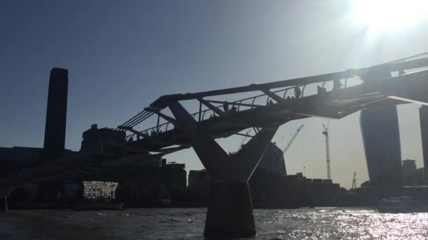 Londres Reino Unido 2022 Vista Ponte Milênio Outro Lado Rio — Vídeo de Stock