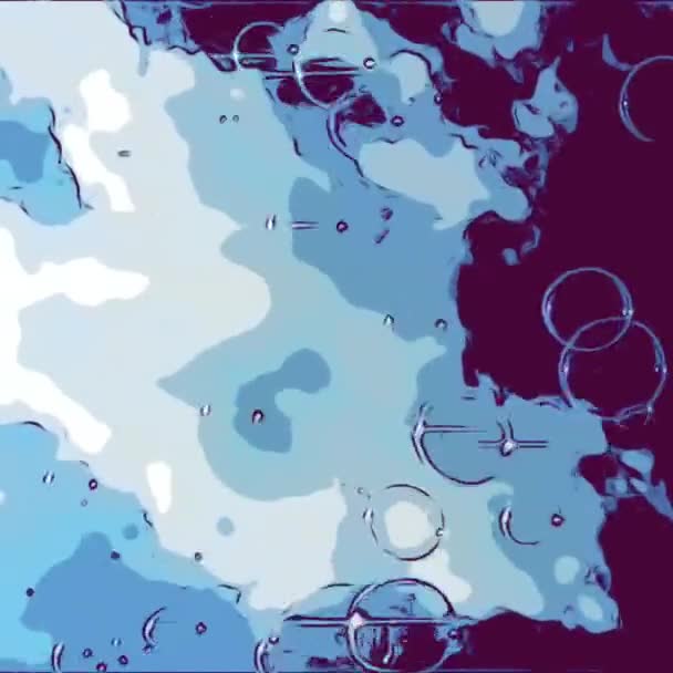 Burbujas Burbuja Flotar Cielo Cómic Estilo Animación Ilustración Material Archivo — Vídeo de stock