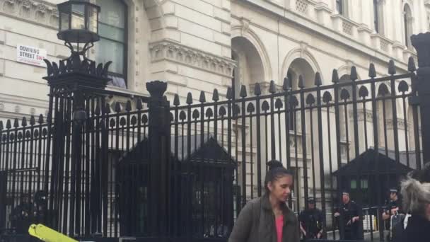 Downing Street Londres Reino Unido Septiembre 2019 Downing Street Westminster — Vídeo de stock