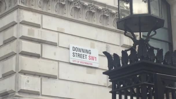 Downing Street London Großbritannien September 2019 Downing Street Westminster London — Stockvideo
