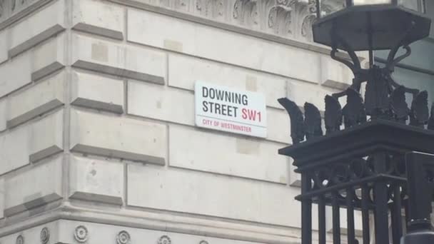 Downing Street London Großbritannien September 2019 Downing Street Westminster London — Stockvideo