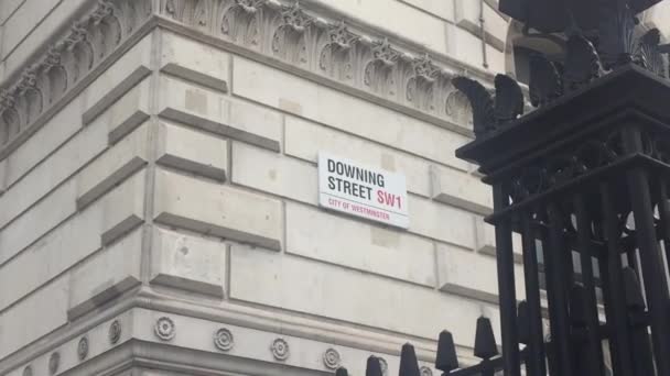 Downing Street Londres Reino Unido Septiembre 2019 Downing Street Westminster — Vídeos de Stock