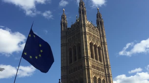 London Egyesült Királyság Szeptember 2019 Brexit Tüntetők Kívül Házak Parlament — Stock videók