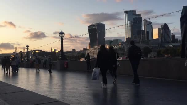 London Storbritannien Aug London Stad Stadsbild Skyline Och Finansdistrikt Square — Stockvideo