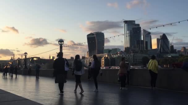Лондон Великобритания Августа 2021 Года Лондонский Городской Пейзаж Финансовый Район — стоковое видео