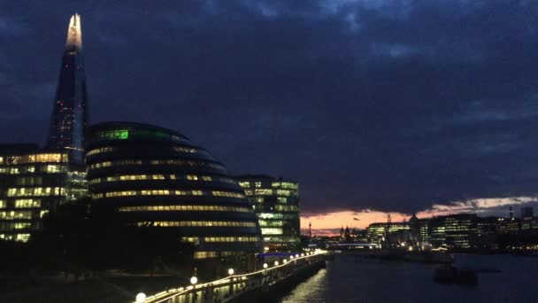 London Storbritannien Aug London Stad Stadsbild Skyline Och Finansdistrikt Square — Stockvideo