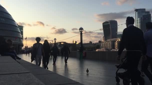 London Aug 20Th 2019 London City Cityscape Skyline Financial District — стокове відео