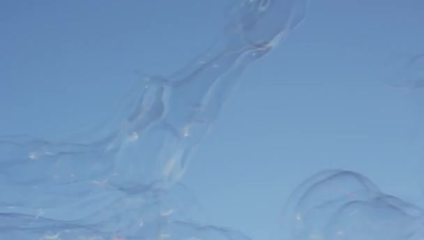 Gelembung Latar Belakang Sabun Busa Kopi Gelembung Hanyut Sabun Langit — Stok Video