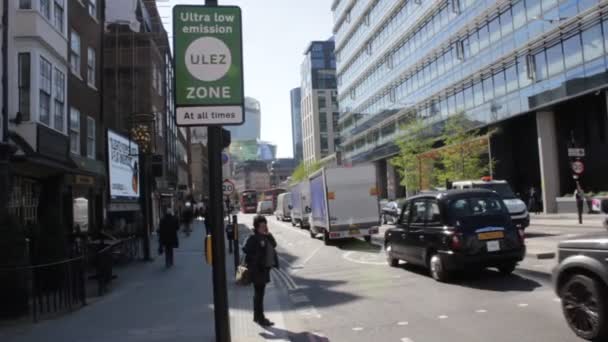 Ulez London Storbritannien April 2019 Ulez Ultra Low Emission Zone — Stockvideo