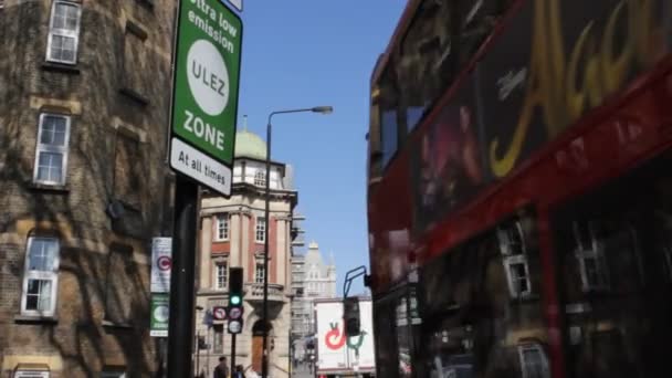 Ulez Londres Reino Unido Abril 2019 Ulez Ultra Low Emission — Vídeo de stock