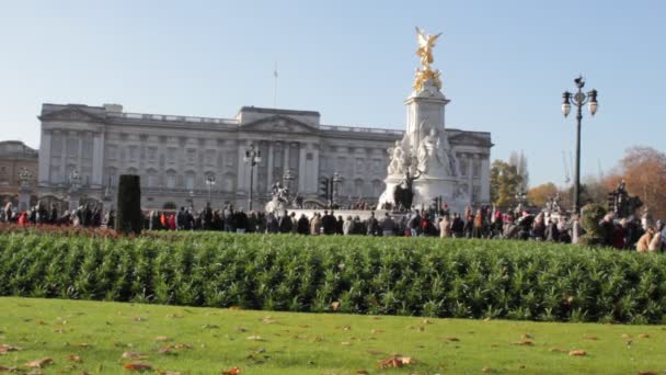 Buckingham Palast London Nov 2019 Buckingham Palast Queen London Massen — Stockvideo