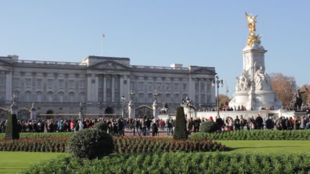 Buckinghamský Palác Londýn Listopadu 2019 Buckinghamský Palác Queens Londýn Davy — Stock video