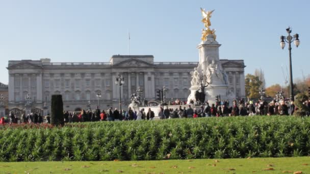 Buckinghamský Palác Londýn Listopadu 2019 Buckinghamský Palác Queens Londýn Davy — Stock video