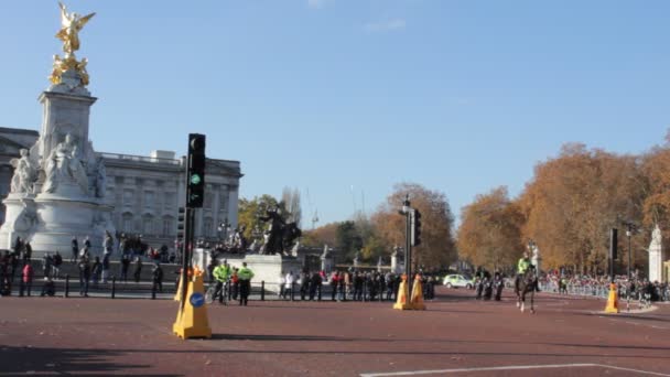 Buckingham Palace London Lis 2019 Buckingham Palace Queens Londyn Tłumy — Wideo stockowe