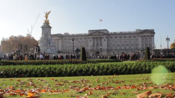 Buckingham Palace London Nov 2019 Buckingham Palace Queens London Massor — Stockvideo