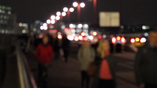Дезорієнтована Година Пік Натовпу Людей Виходять Вулицю Тротуарі Місті Стокове — стокове відео