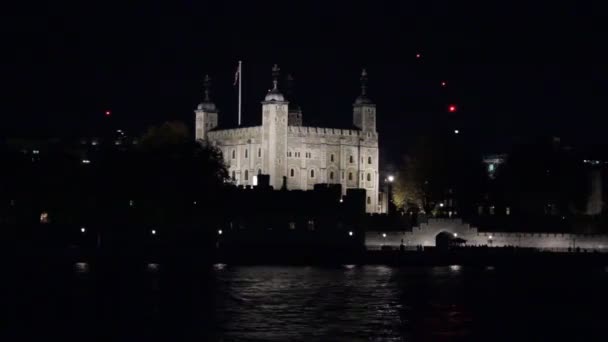 Tower London Die Festung Tower London Ufer Der Themse War — Stockvideo