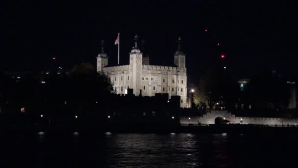 Torre Londres Fortaleza Torre Londres Orillas Del Río Támesis Era — Vídeos de Stock