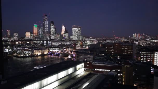 London Aug 20Th 2019 London City Cityscape Skyline Financial District — стокове відео