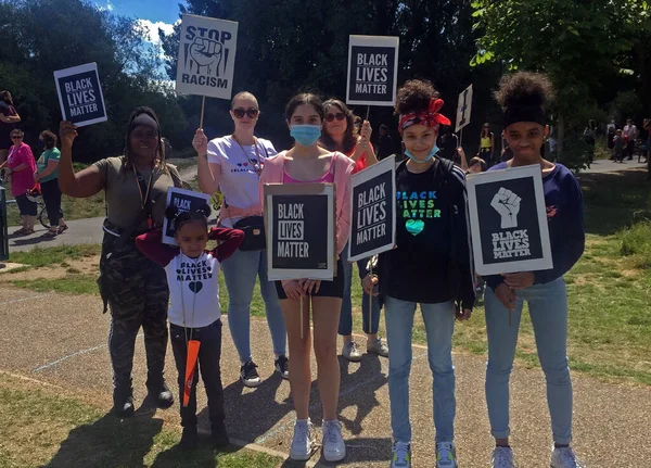 Londres Reino Unido 2020 Vida Los Negros Importa Protesta Los —  Fotos de Stock