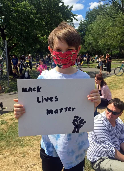 Londres Reino Unido 2020 Vida Los Negros Importa Protesta Los —  Fotos de Stock